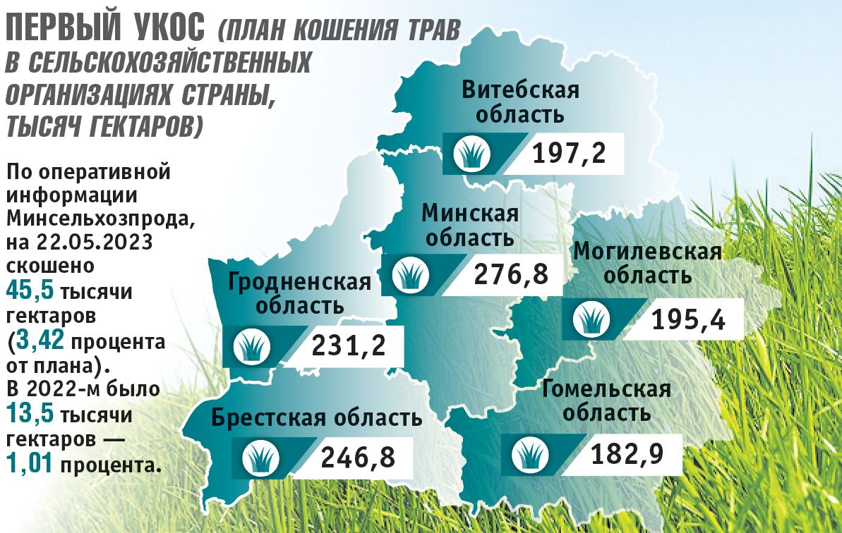 Массовый сев яровых сельскохозяйственных культур завершен, наступает время уборки трав первого укоса