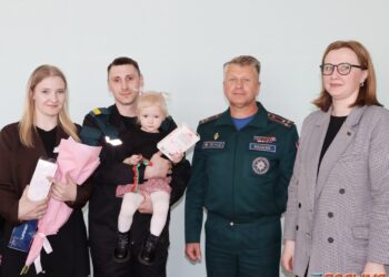Семьи сотрудников Кореличского РОЧС получили ключи от арендных квартир