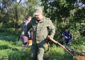 В парке г.п. Кореличи состоялся субботник