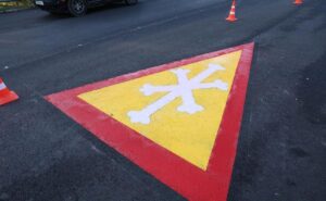 На Брестчине тестируют разметку против гололеда